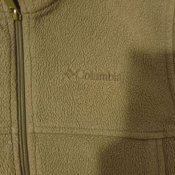 GirlColumbia Sportswear Youth Large 10/12 Fleece Full Zip Green High Neck Jacket - Picture 3 of 9